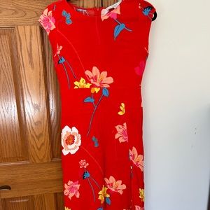 LOFT red summer dress. Nice material. Very flowy, size M